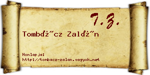 Tombácz Zalán névjegykártya