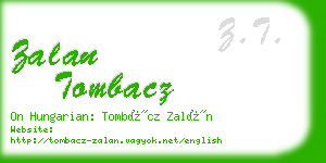 zalan tombacz business card